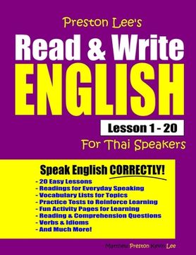 portada Preston Lee's Read & Write English Lesson 1 - 20 For Thai Speakers (en Inglés)