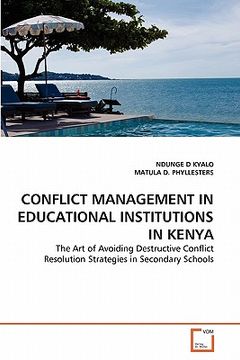 portada conflict management in educational institutions in kenya (en Inglés)
