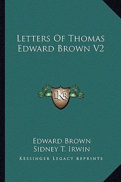 portada letters of thomas edward brown v2 (en Inglés)