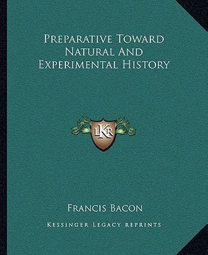 portada preparative toward natural and experimental history (en Inglés)