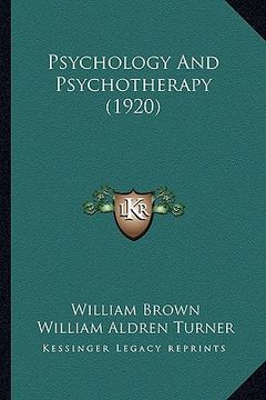 portada psychology and psychotherapy (1920)