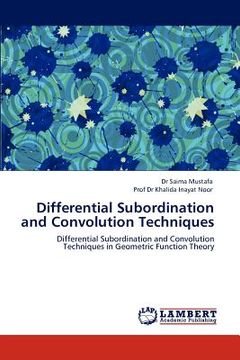 portada differential subordination and convolution techniques