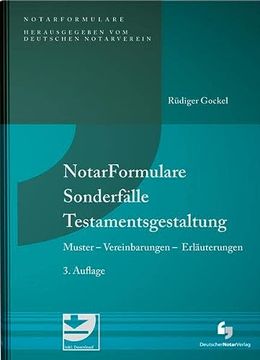 portada Notarformulare Sonderfälle Testamentsgestaltung (en Alemán)