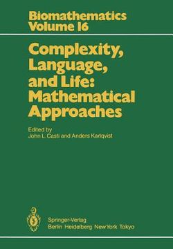portada complexity, language, and life: mathematical approaches (en Inglés)