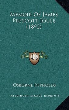 portada memoir of james prescott joule (1892) (en Inglés)