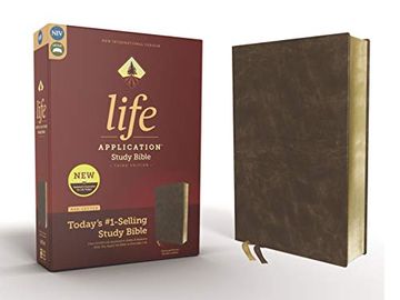 portada Niv, Life Application Study Bible, Third Edition, Bonded Leather, Brown, red Letter Edition (in English)