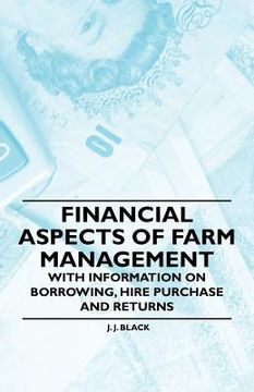 portada financial aspects of farm management - with information on borrowing, hire purchase and returns (en Inglés)