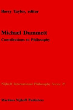portada michael dummett: contributions to philosophy (en Inglés)