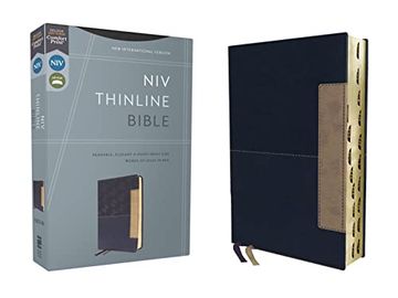 portada Niv, Thinline Bible, Leathersoft, Blue, red Letter, Thumb Indexed, Comfort Print (en Inglés)