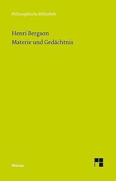 portada Materie und Gedächtnis (in German)