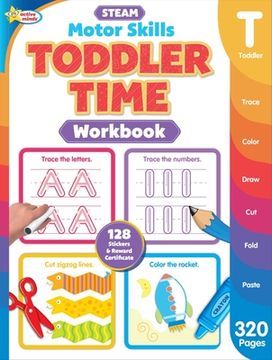 portada Active Minds Toddler Time: A Steam Workbook (en Inglés)