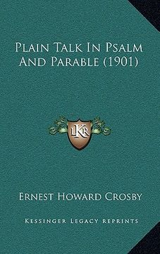 portada plain talk in psalm and parable (1901) (en Inglés)