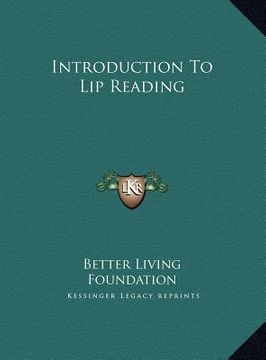portada introduction to lip reading (en Inglés)
