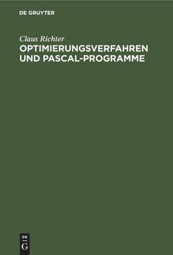 portada Optimierungsverfahren und Pascal-Programme (in German)