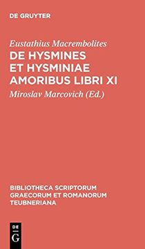 portada De Hysmines et Hysminiae Amoribus Libri xi (Bibliotheca Teubneriana) (en Inglés)
