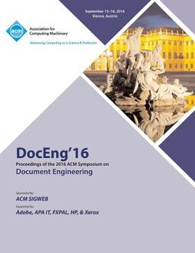 portada DocEng 16 ACM Symposium on Document Engineering (in English)