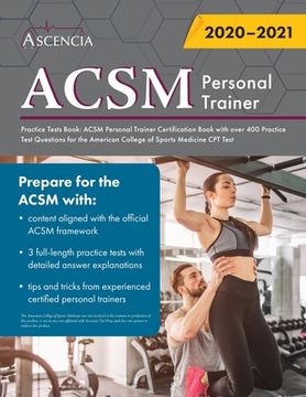 portada ACSM Personal Trainer Practice Tests Book: ACSM Personal Trainer Certification Book with over 400 Practice Test Questions for the American College of (en Inglés)