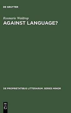 portada Against Language? (de Proprietatibus Litterarum. Series Minor) (en Inglés)