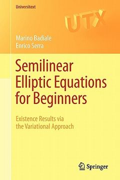 portada semilinear elliptic equations for beginners (en Inglés)
