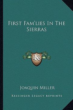portada first fam'lies in the sierras (in English)