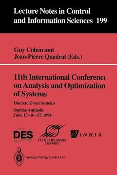 portada 11th international conference on analysis and optimization of systems: discrete event systems: sophia-antipolis, june 15-16-17, 1994 (in English)
