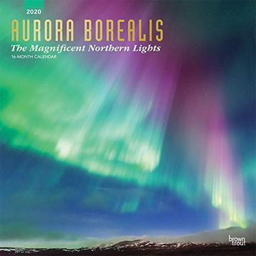portada Aurora Borealis: The Magnificent Northern Lights 2020 12 x 12 Inch Monthly Square Wall Calendar With Foil Stamped Cover, usa Alaska Northern Lights 