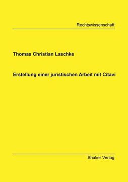 portada Erstellung Einer Juristischen Arbeit mit Citavi (en Alemán)