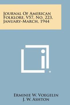 portada Journal of American Folklore, V57, No. 223, January-March, 1944 (in English)