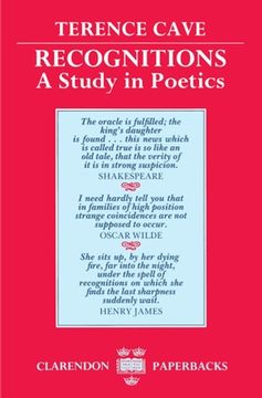 portada Recognitions a Study in Poetics (Clarendon Paperbacks) (in English)