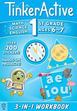 portada Tinkeractive 1st Grade 3-In-1 Workbook: Math, Science, English Language Arts