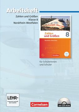 portada Zahlen und Größen - Nordrhein-Westfalen Kernlehrpläne - Ausgabe 2013 - 8. Schuljahr: Arbeitsheft mit Eingelegten Lösungen und Cd-Rom (en Alemán)
