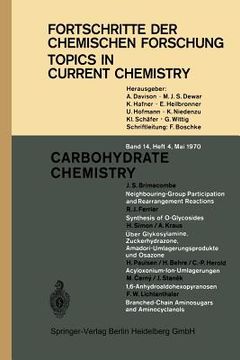 portada carbohydrate chemistry