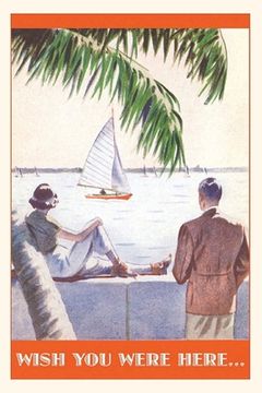 portada Vintage Journal Couple Watching Sailboat Postcard (en Inglés)