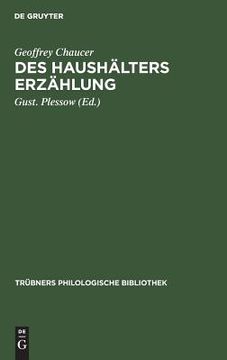 portada Des Haushälters Erzählung (in German)