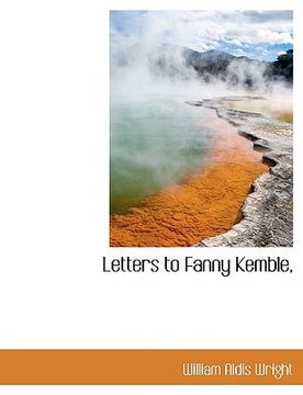 portada letters to fanny kemble, (en Inglés)