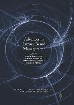 portada Advances in Luxury Brand Management (en Inglés)