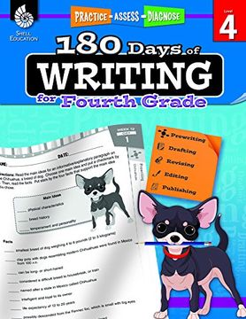 portada 180 Days of Writing for Fourth Grade (180 Days of Practice) (en Inglés)