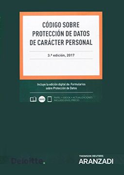 portada CÓDIGO SOBRE PROTECCIÓN DE DATOS DE CARACTE PERSONAL DUO (in Spanish)