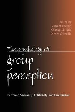 portada the psychology of group perception (en Inglés)