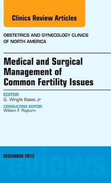 portada Medical and Surgical Management of Common Fertility Issues, an Issue of Obstetrics and Gynecology Clinics: Volume 39-4 (en Inglés)