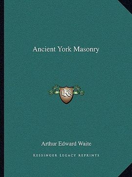 portada ancient york masonry (en Inglés)