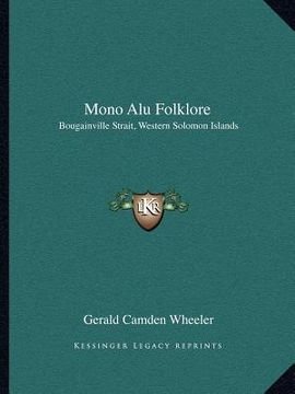 portada mono alu folklore: bougainville strait, western solomon islands (en Inglés)