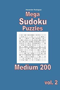 portada Mega Sudoku Puzzles - Medium 200 Vol. 2 (Volume 2) (en Inglés)