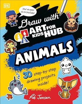 portada Draw With art for Kids hub Animals (en Inglés)