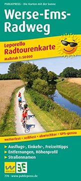 portada Radtourenkarte Werse-Ems-Radweg 1: 50 000 in Leporello-Falzung (in German)