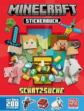 portada Minecraft Stickerbuch Schatzsuche (en Alemán)