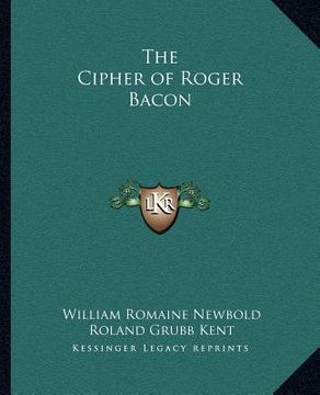 portada the cipher of roger bacon (en Inglés)