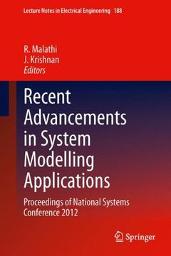 portada recent advancements in system modelling applications: proceedings of national system conference 2012 (en Inglés)