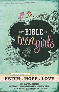 portada NIV, Bible for Teen Girls, Hardcover: Growing in Faith, Hope, and Love (en Inglés)