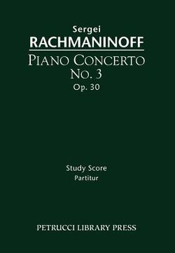 portada piano concerto no. 3, op. 30 - study score